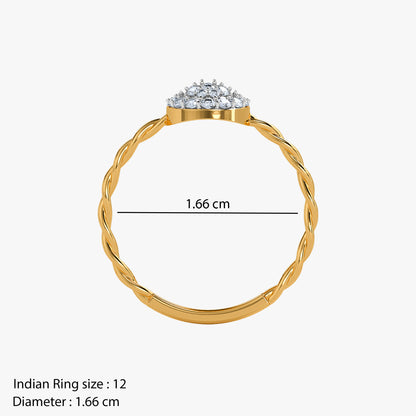 Gold Big Glow Lab Grown Diamond Ring (Size 12)