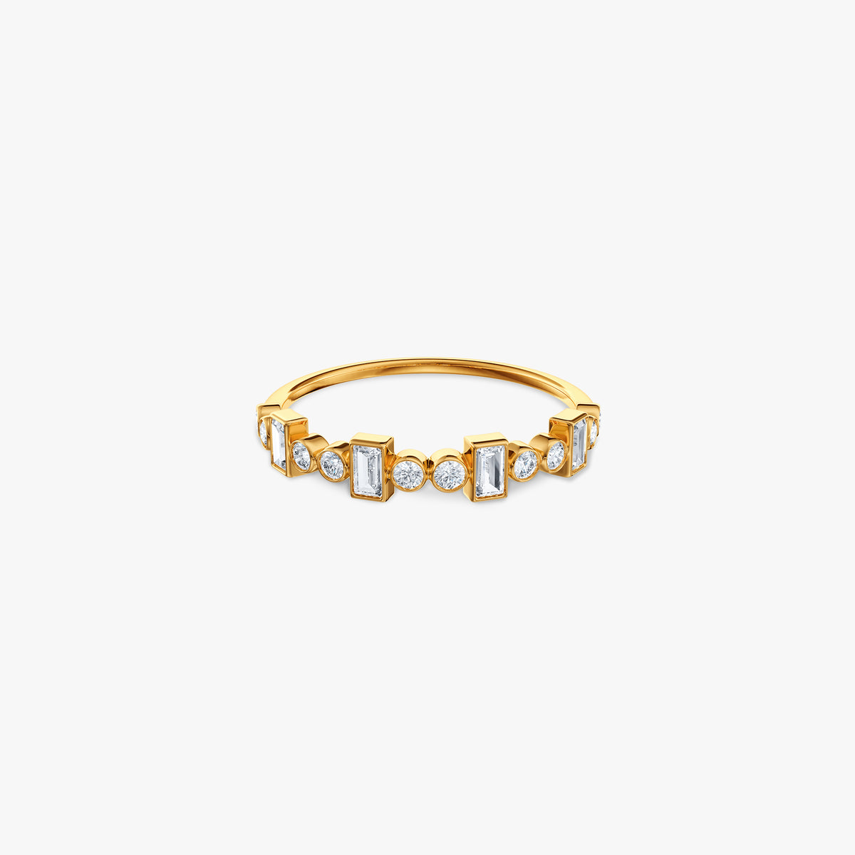 Gold Unique Sparkle Lab Grown Diamond Ring (Size 12)