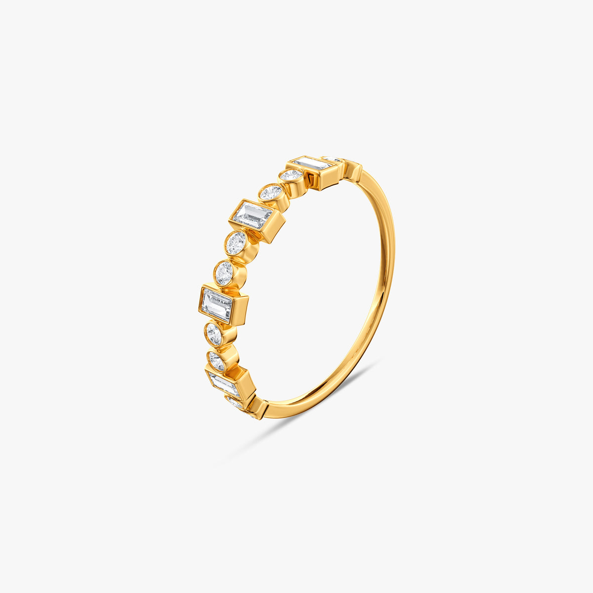 Gold Unique Sparkle Lab Grown Diamond Ring (Size 12)