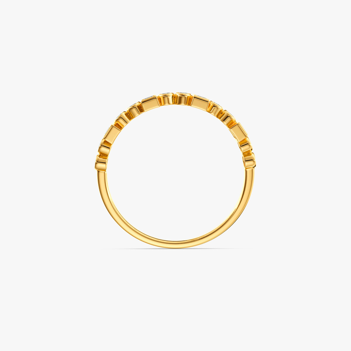 Gold Unique Sparkle Lab Grown Diamond Ring (Size 12)