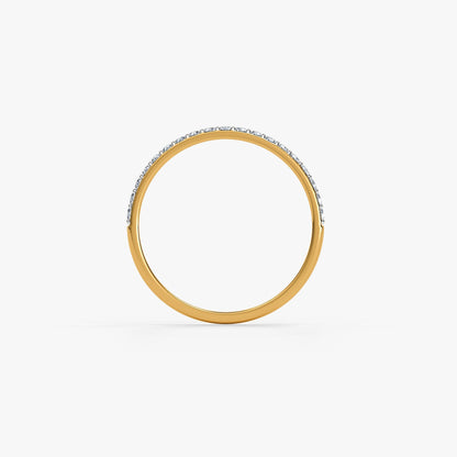 Gold Minimal Spark Lab Grown Diamond Band (Size 12)
