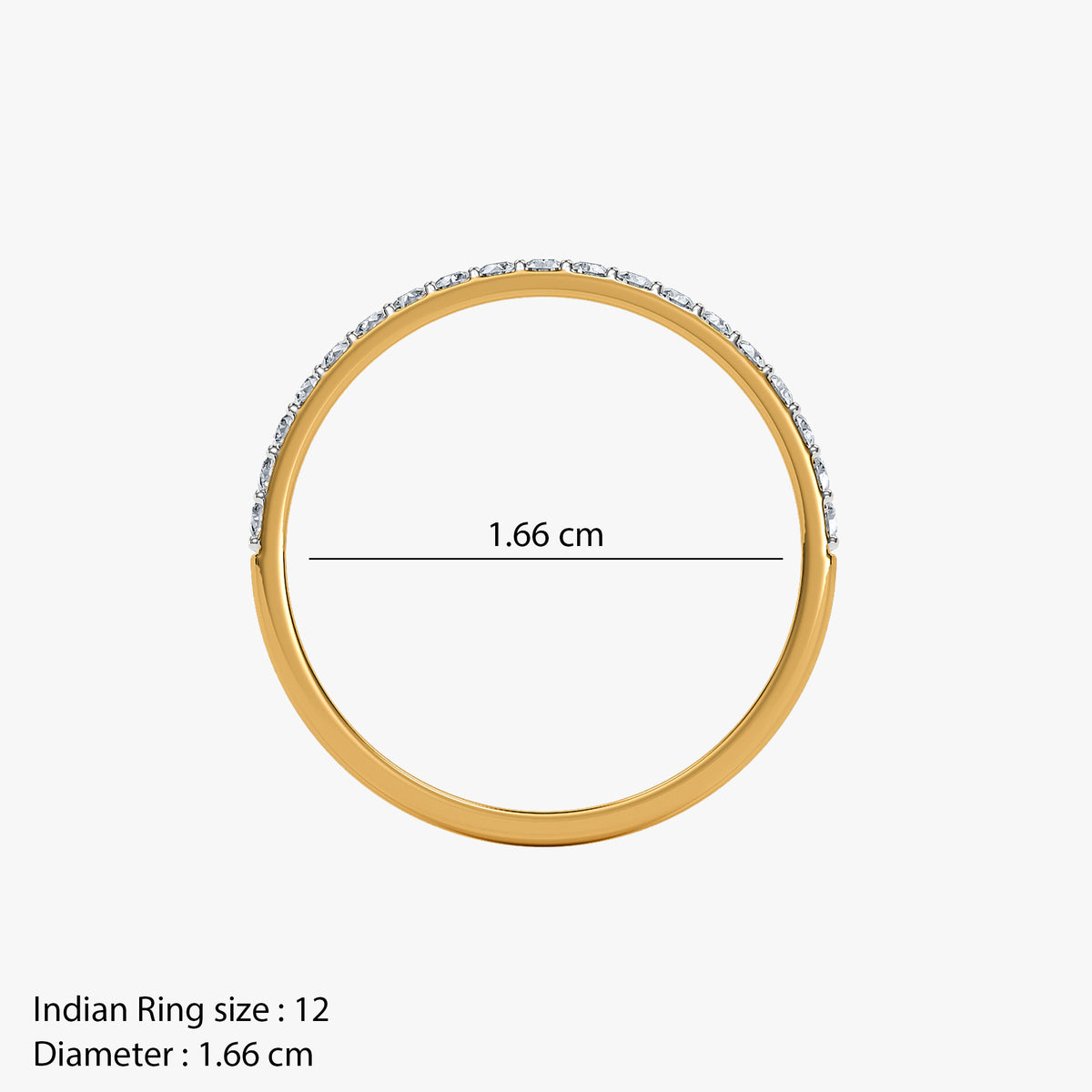 Gold Minimal Spark Lab Grown Diamond Band (Size 12)