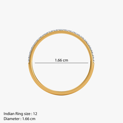 Gold Minimal Spark Lab Grown Diamond Band (Size 12)