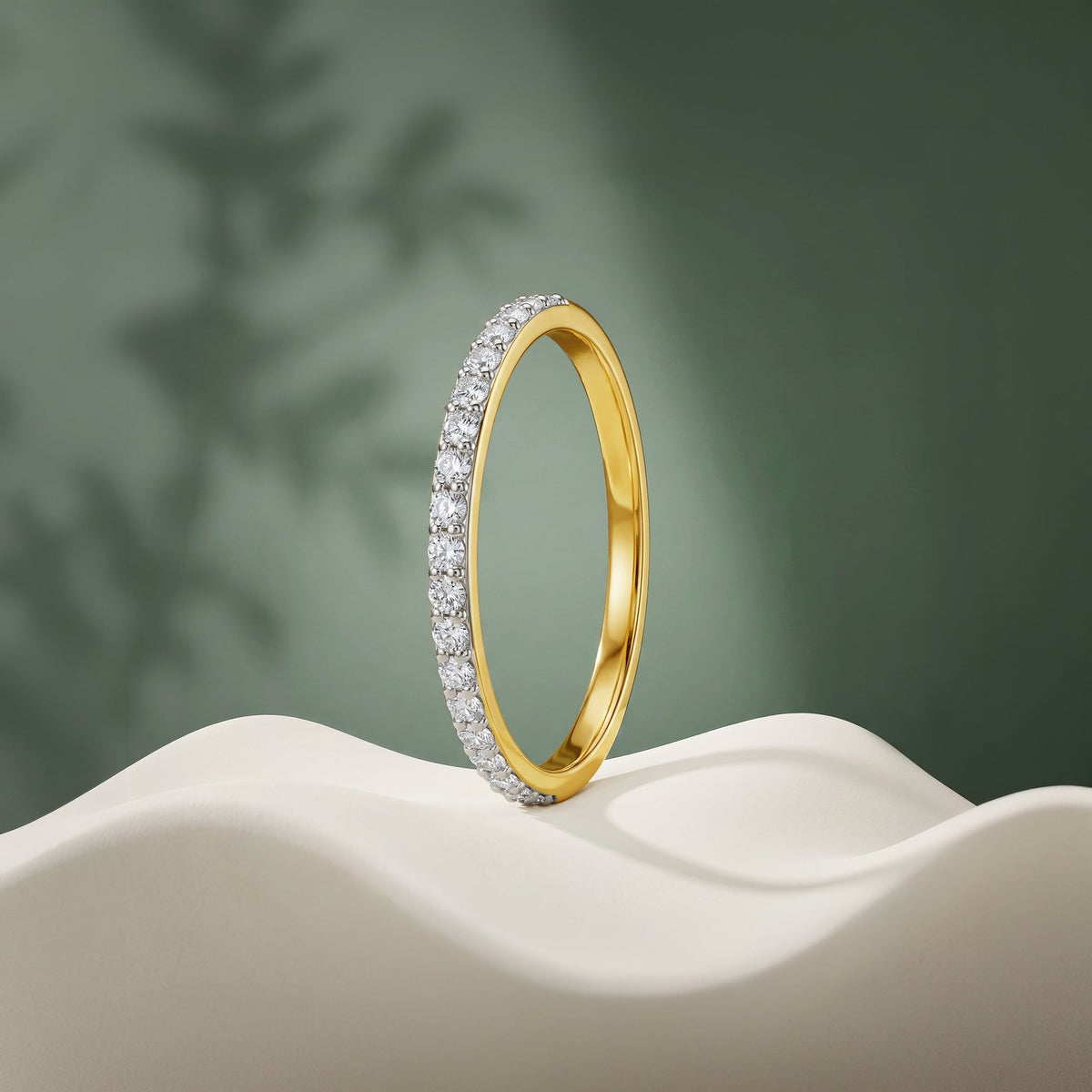 Gold Minimal Spark Lab Grown Diamond Band (Size 12)