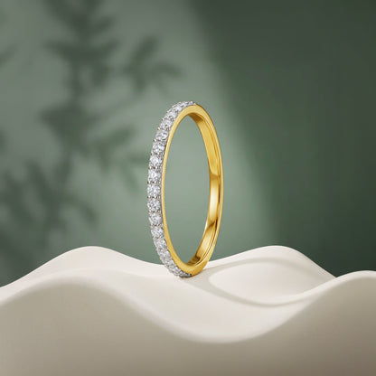 Gold Minimal Spark Lab Grown Diamond Band (Size 12)