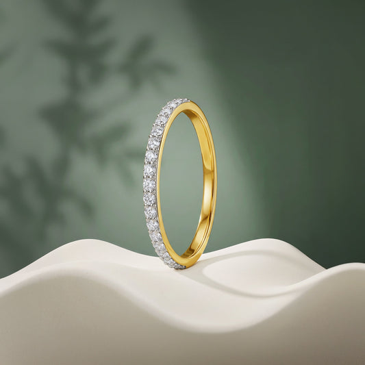 Gold Minimal Spark Lab Grown Diamond Band (Size 12)