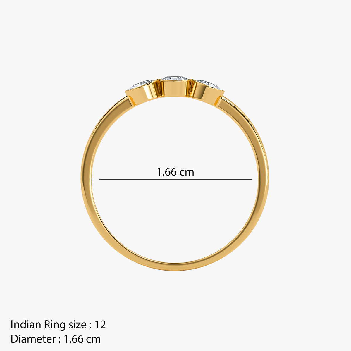 Gold Pretty Choices Lab Grown Diamond Ring (Size 12)