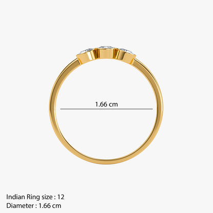 Gold Pretty Choices Lab Grown Diamond Ring (Size 12)