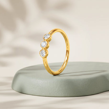 Gold Pretty Choices Lab Grown Diamond Ring (Size 12)