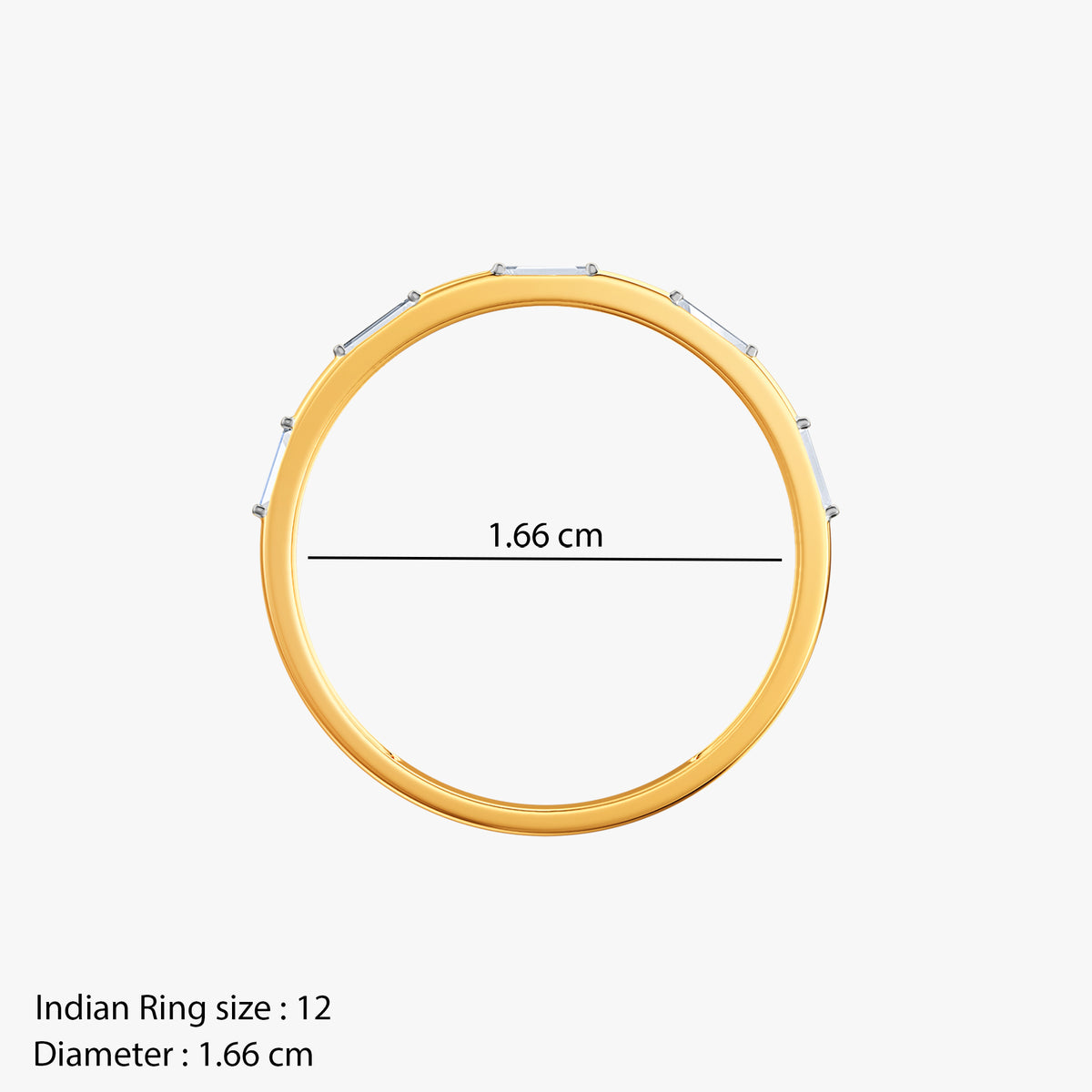 Gold Unusual Shine Lab Grown Diamond Ring (Size 12)