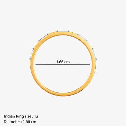 Gold Unusual Shine Lab Grown Diamond Ring (Size 12)