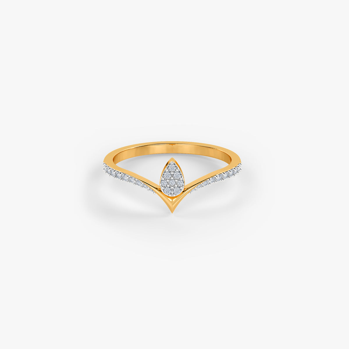 Gold Diya Glow Lab Grown Diamond Ring (Size 12)