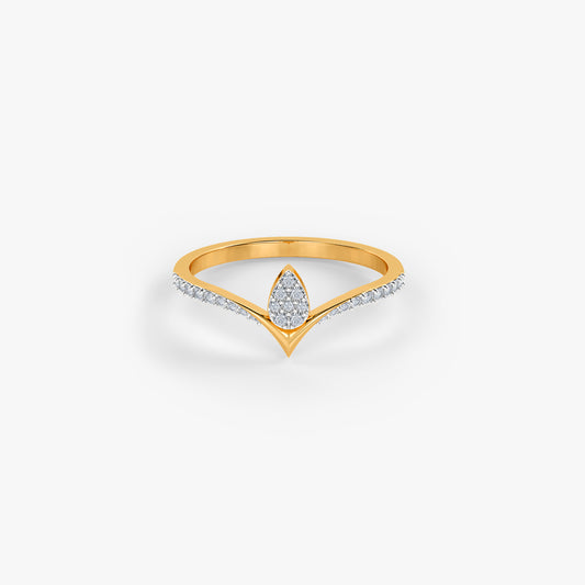 Gold Diya Glow Lab Grown Diamond Ring (Size 12)
