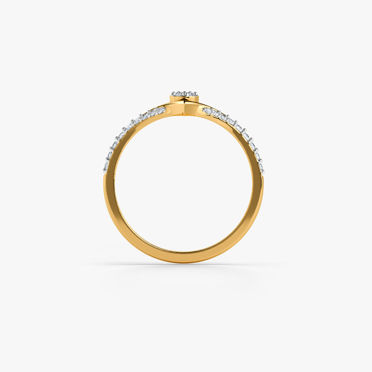 Gold Diya Glow Lab Grown Diamond Ring (Size 12)