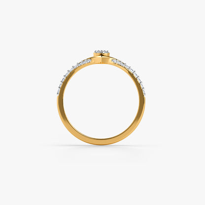Gold Diya Glow Lab Grown Diamond Ring (Size 12)