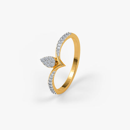 Gold Diya Glow Lab Grown Diamond Ring (Size 12)