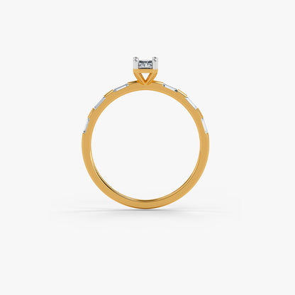 Gold Square Glow Lab Grown Diamond Ring (Size 12)