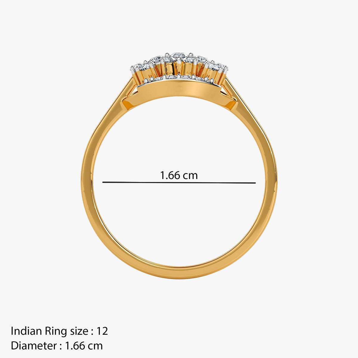 Gold Your Radiance Lab Grown Diamond Ring (Size 12)
