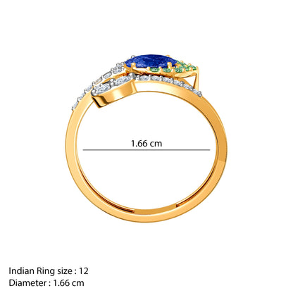 Gold Nandlal Lab Grown Diamond Ring (Size 12)