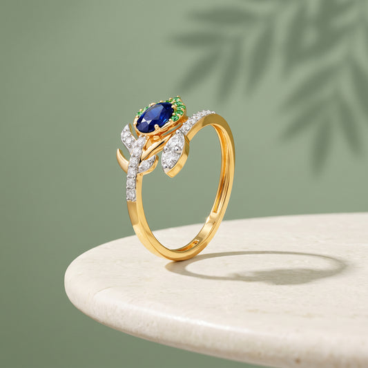 Gold Nandlal Lab Grown Diamond Ring (Size 12)