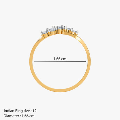 Gold Endless Wave Lab Grown Diamond Ring (Size 12)