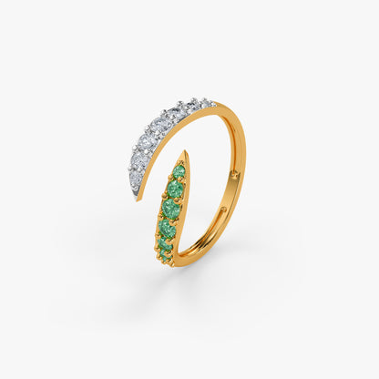 Gold Vasantika Lab Grown Diamond Ring (Size 12)