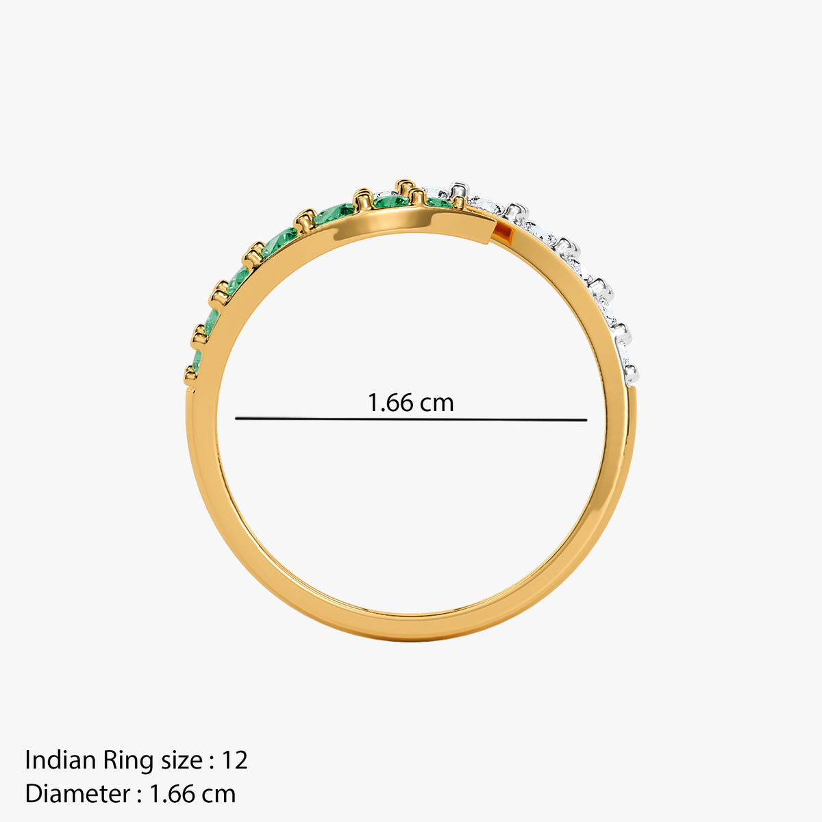 Gold Vasantika Lab Grown Diamond Ring (Size 12)