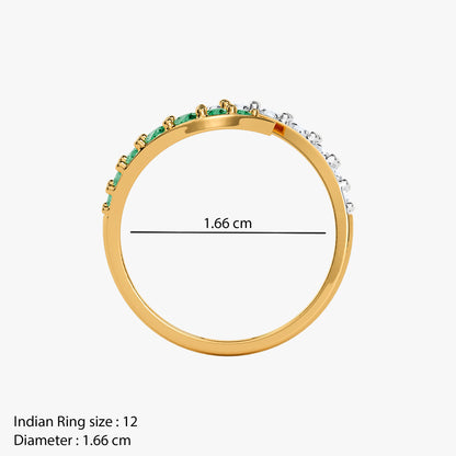 Gold Vasantika Lab Grown Diamond Ring (Size 12)