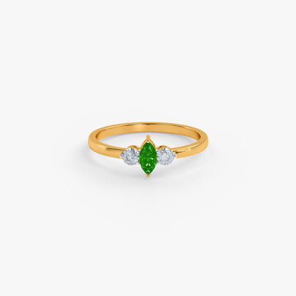 Gold Prabha Lab Grown Diamond Ring (Size 13)