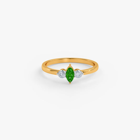 Gold Prabha Lab Grown Diamond Ring (Size 13)