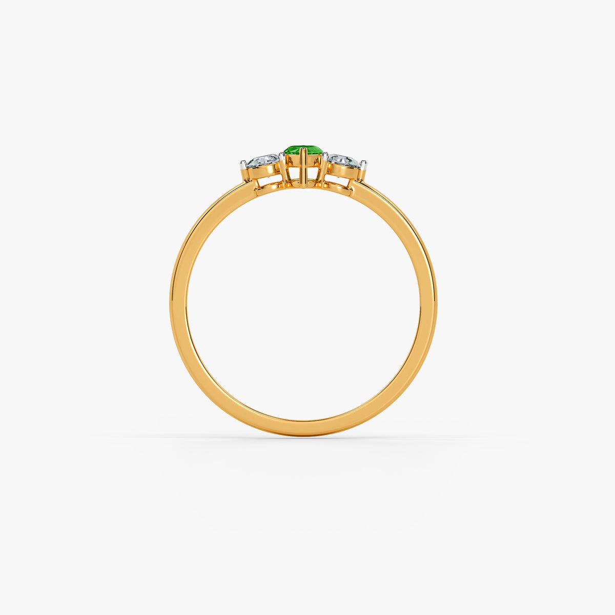 Gold Prabha Lab Grown Diamond Ring (Size 13)