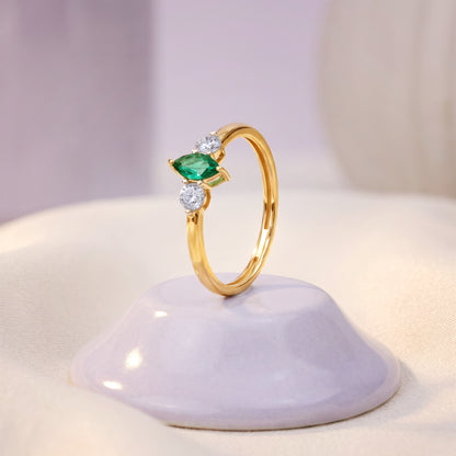 Gold Prabha Lab Grown Diamond Ring (Size 13)