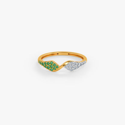 Gold Vasantlata Lab Grown Diamond Ring (Size 12)