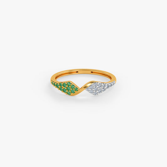 Gold Vasantlata Lab Grown Diamond Ring (Size 12)