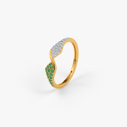 Gold Vasantlata Lab Grown Diamond Ring (Size 12)