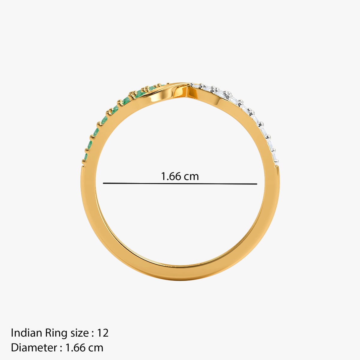 Gold Vasantlata Lab Grown Diamond Ring (Size 12)