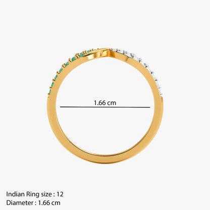 Gold Vasantlata Lab Grown Diamond Ring (Size 12)