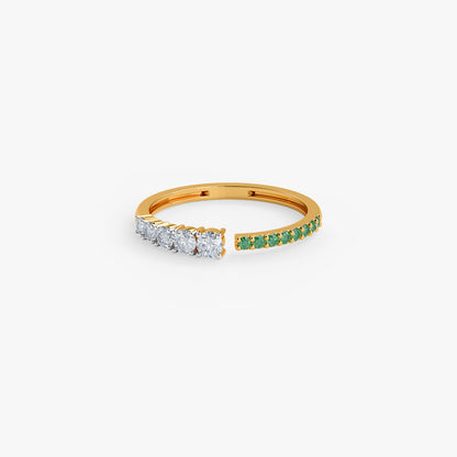 Gold Zamarrud Lab Grown Diamond Ring (Size 12)