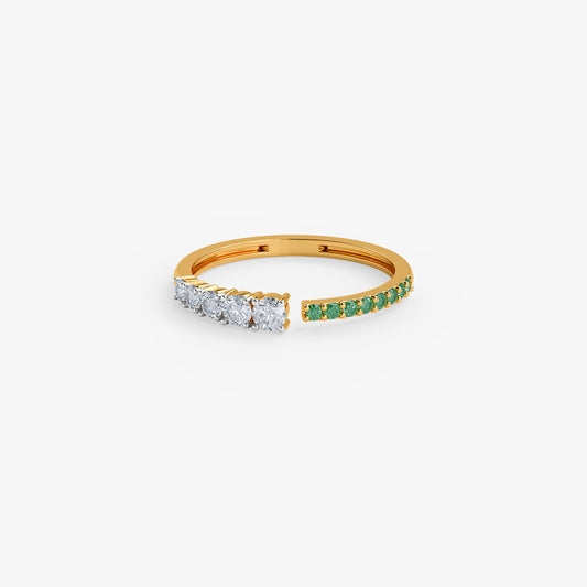 Gold Zamarrud Lab Grown Diamond Ring (Size 12)