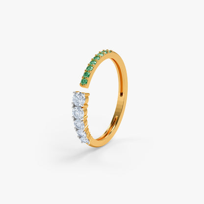 Gold Zamarrud Lab Grown Diamond Ring (Size 12)