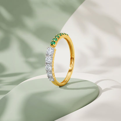 Gold Zamarrud Lab Grown Diamond Ring (Size 12)