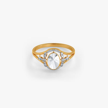 Gold Mehraab Lab Grown Diamond Ring (Size 12)