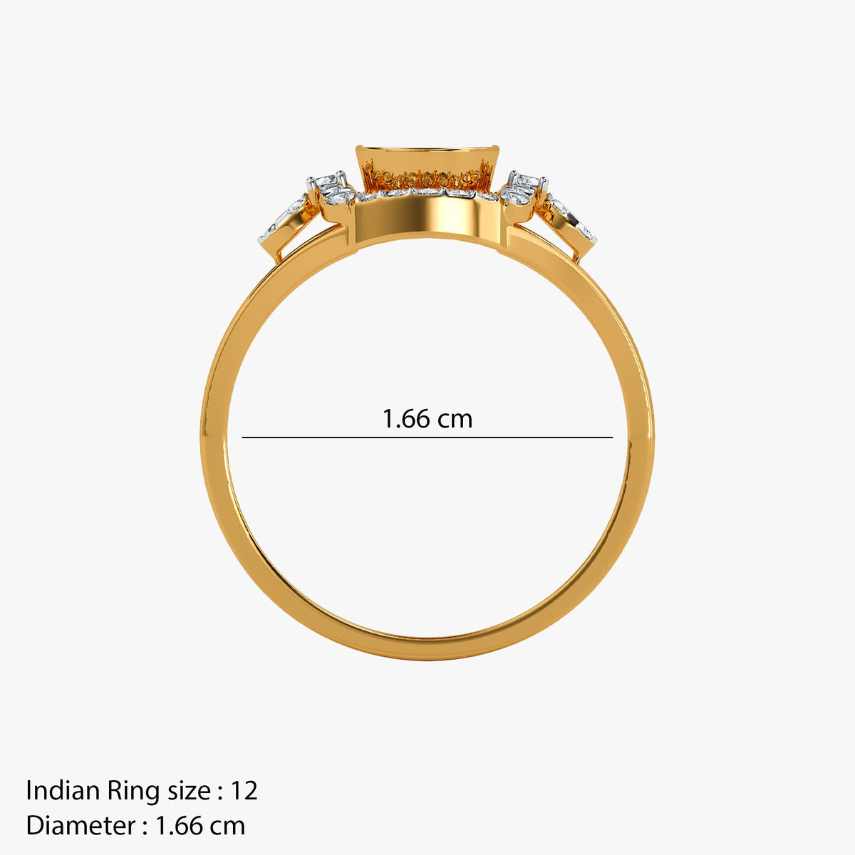 Gold Mehraab Lab Grown Diamond Ring (Size 12)