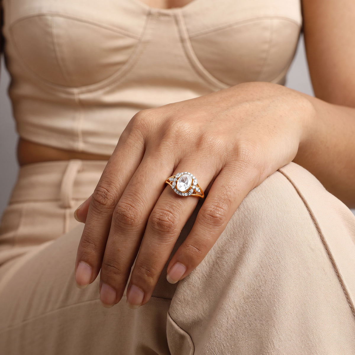 Gold Adaa Lab Grown Diamond Ring (Size 15)