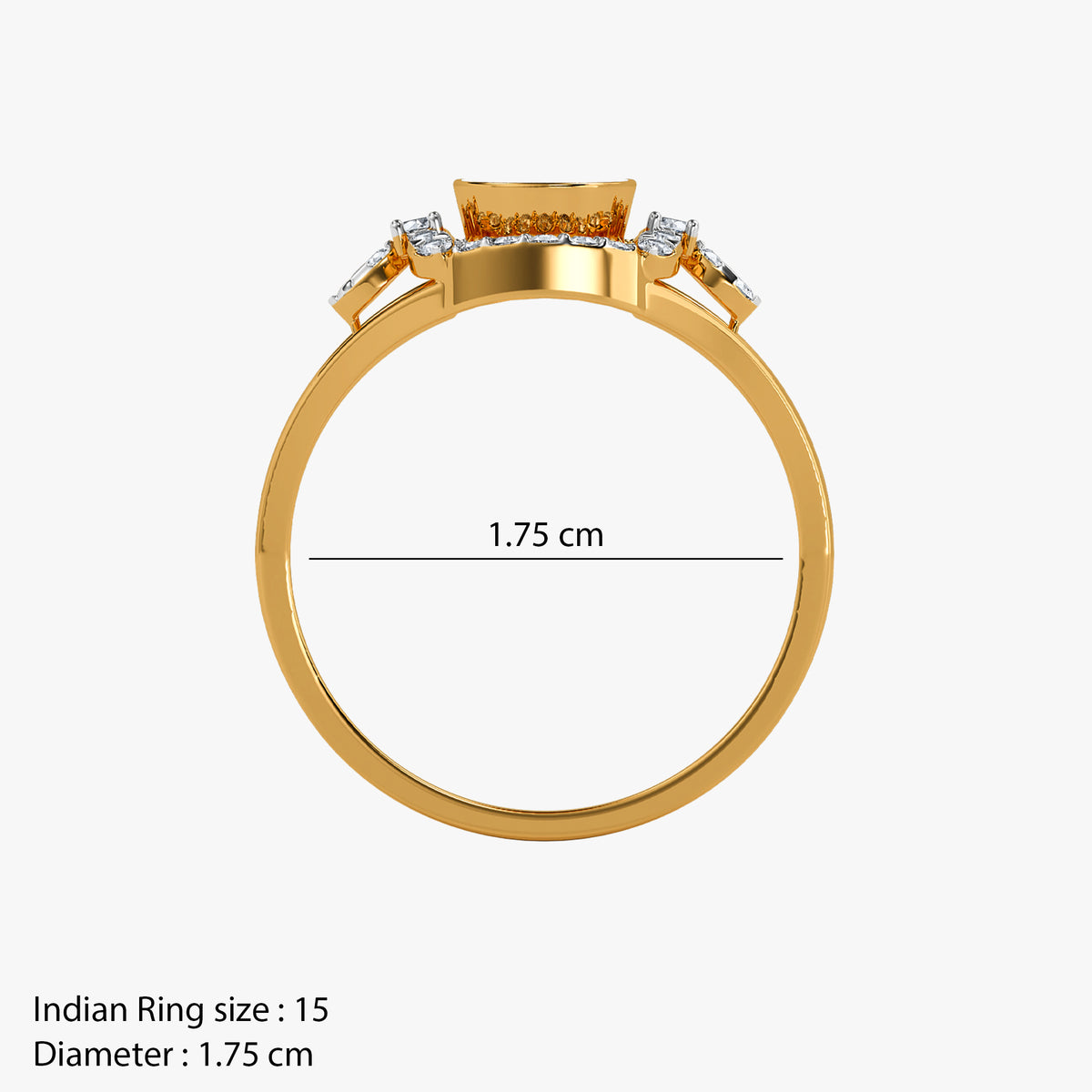 Gold Adaa Lab Grown Diamond Ring (Size 15)