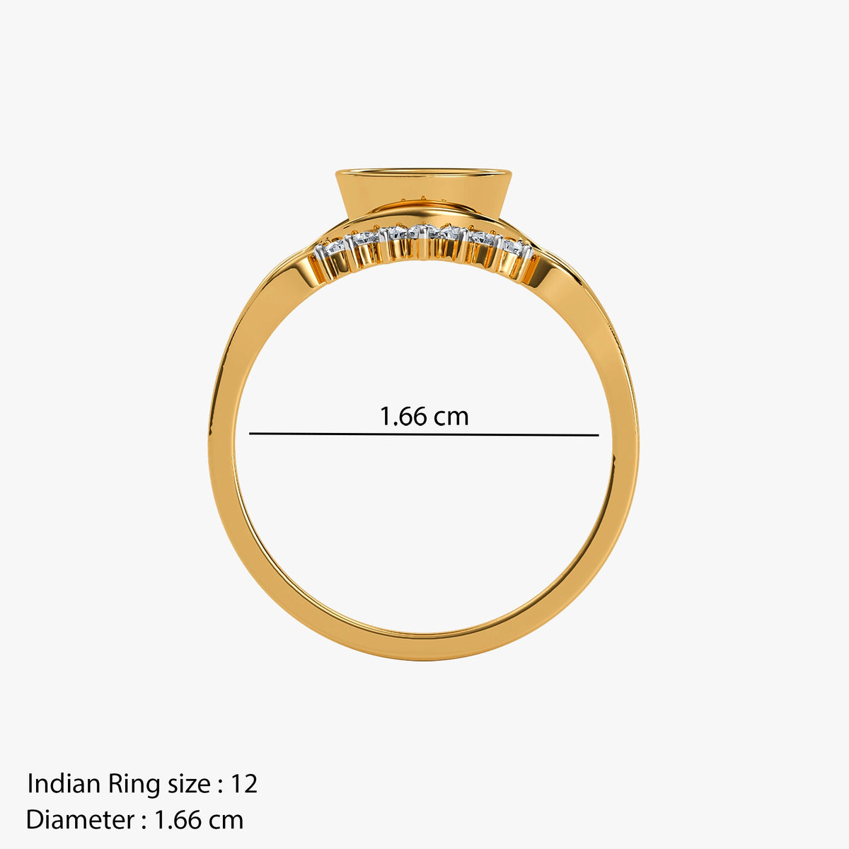 Gold Adaa Lab Grown Diamond Ring (Size 12)