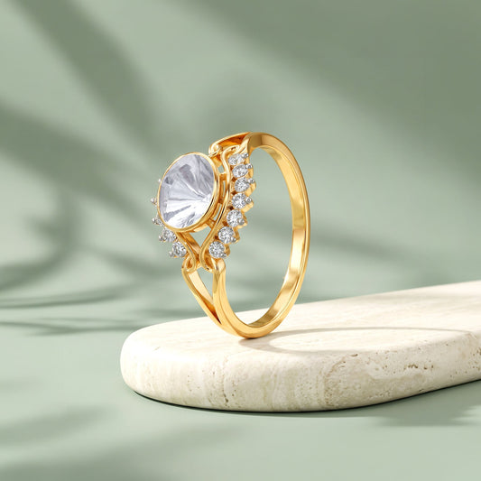 Gold Adaa Lab Grown Diamond Ring (Size 12)