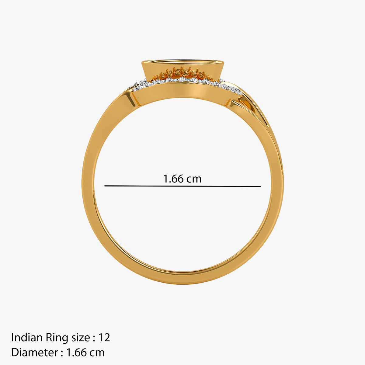 Gold Mahira Lab Grown Diamond Ring (Size 12)