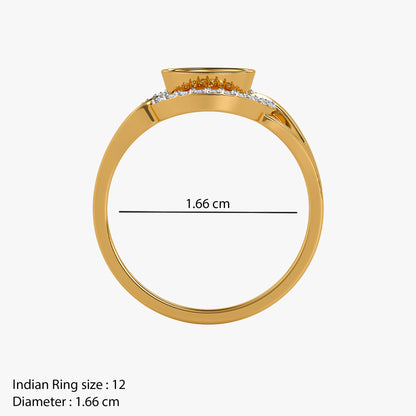 Gold Mahira Lab Grown Diamond Ring (Size 12)