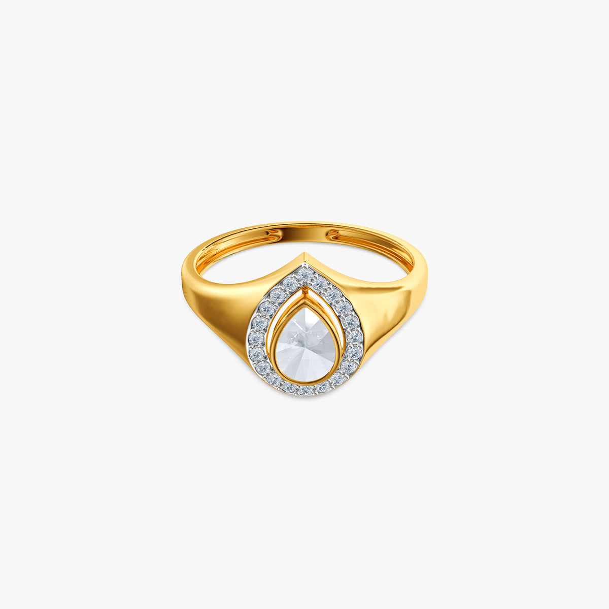 Gold Dastaan Lab Grown Diamond Ring (Size 12)